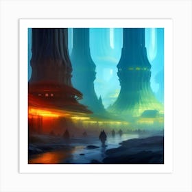 Futuristic City Art Print