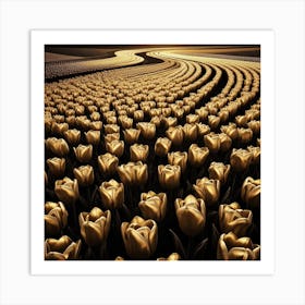 Golden Tulips 3 Art Print