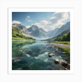 Lake - Lake Stock Videos & Royalty-Free Footage Art Print