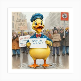 Duck Protest 1 Art Print