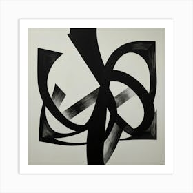 Black and White Abstract Art 145 Art Print