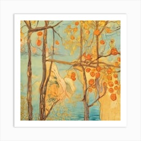 Orange Trees Art Print