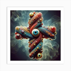 Psychedelic Cross Art Print