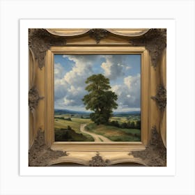 Landscape With Tree Art Print