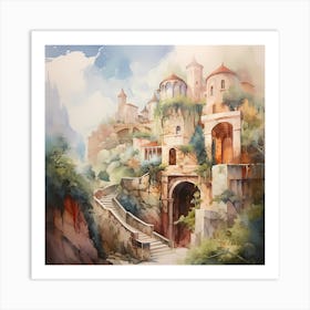 Tuscan Tranquility: Oil-Painted Fantasia Art Print