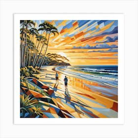 Fraser Island Australia Cubism Art Art Print