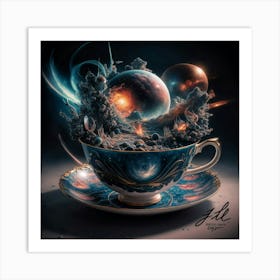 Cup Of Planets Art Print