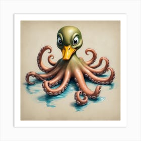 Octopus Duck 1 Art Print