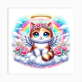 Angel Cat 1 Art Print