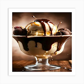 Ice Cream Sundae Art Print