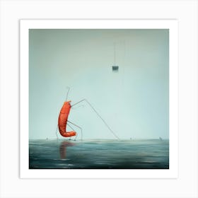 Shrimp In The Water Art Print