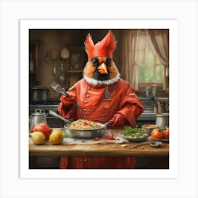 Chef Cardinal Art Print