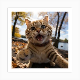 Cat Selfie Art Print