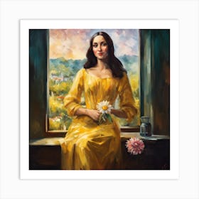 Lady In Yellow Art Print