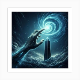 Hand Reaching Out To A Star Art Print