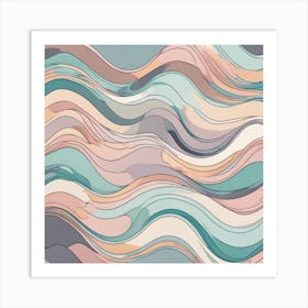 Abstract Wavy Pattern 2 Art Print