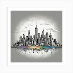 New York City Skyline 103 Art Print