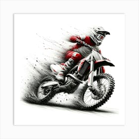 Motocross Rider 5 Art Print