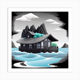 House On The Water Art Print