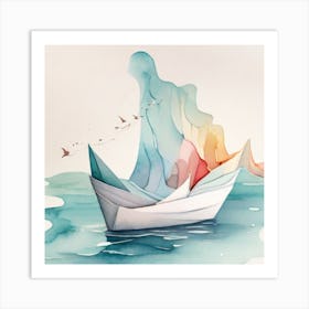 Paper Boat Art Print