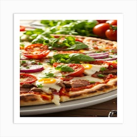 Pizza On A Plate Art Print