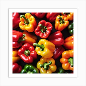 Colorful Peppers 38 Art Print