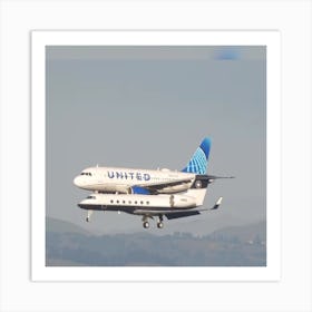 United Airlines Jets Art Print