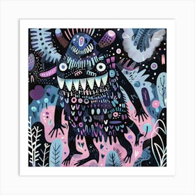 Monsters In The Forest 2 Art Print
