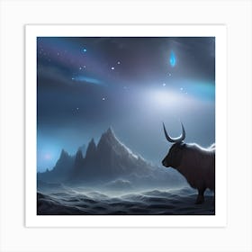 Ox Landscape Art Print
