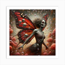 Skeleton Butterfly 1 Art Print