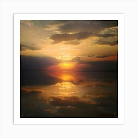 Sunset on the Khadzhibey estuary Art Print