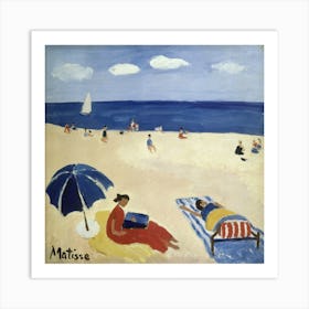 La Plage Matisse 6 Art Print