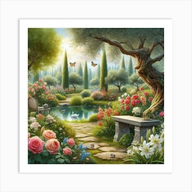 Garden of Peace-4 Art Print