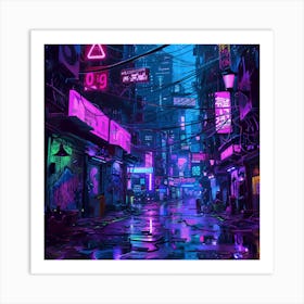 Neon City 8 Art Print