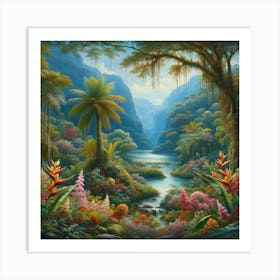 Rainforest landscape 3 Art Print