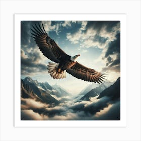 Bald Eagle In Flight Art Print