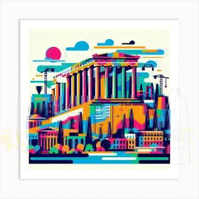 Acropolis Of Athens 3 Art Print