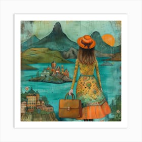 Whimical Wanderlust Travel Art Print