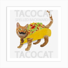 Tacocat Funny Cat Taco Lover Kitty Tacos Art Print