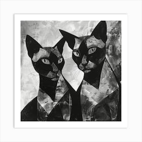 Kisha2849 Burmese Cats Picasso Style No Negative Space Full Pag E4c00742 B7cf 4148 A2c1 Cb10a467c61b Art Print