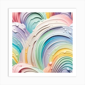 Abstract Rainbows Art Print