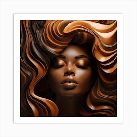 Wavy Hair Art Print