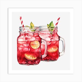 Hibiscus Cocktail 1 Art Print