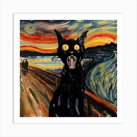 The Scream Cat Art Print