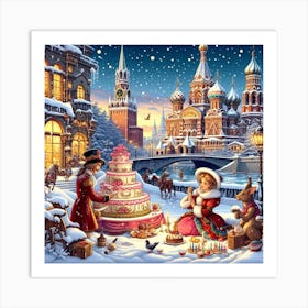 Winter In Moscow Art Print