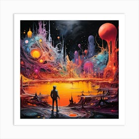 Psychedelic Landscape 3 Art Print