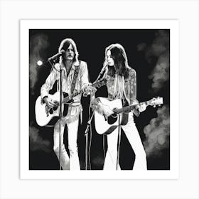 Gram & Emmylou: Cosmic American Music Art Print