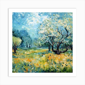 Apple Trees In Spring Art Print