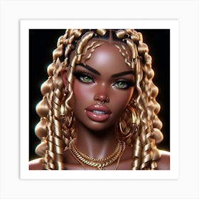 Portrait Of A Black Woman 2 Art Print