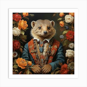 Fox In A Suit art print Art Print